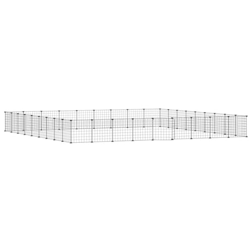 Wenjingqi-3114021 Haustierkäfig mit 36 Paneelen, Tür oder Schwarz, 35 x 35 cm von Genérico