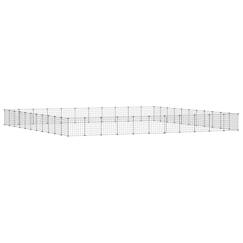 Wenjingqi-3114022 Haustierkäfig mit 44 Paneelen, Tür oder Schwarz, 35 x 35 cm von Genérico