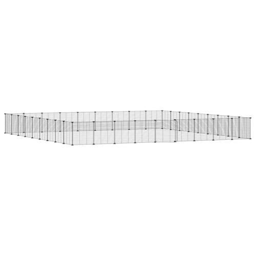 Wenjingqi-3114027 Haustierkäfig mit 36 Paneelen, Tür oder Schwarz, 35 x 35 cm von Genérico