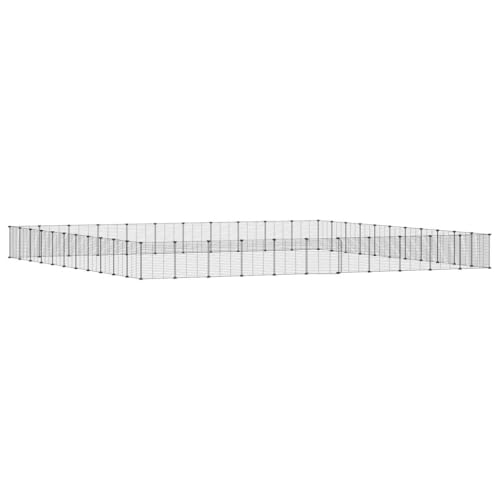 Wenjingqi-3114028 Haustierkäfig mit 44 Paneelen, Tür oder Schwarz, 35 x 35 cm von Genérico