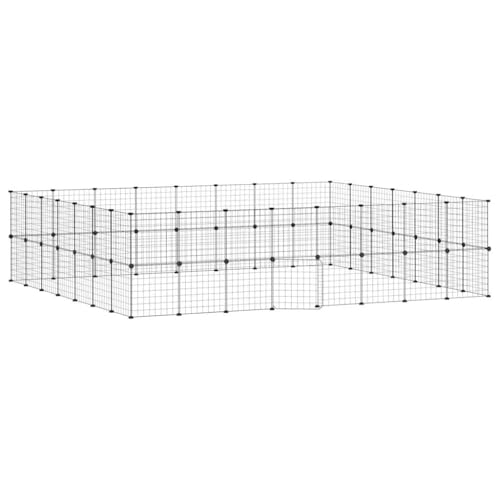 Wenjingqi-3114042 Haustierkäfig mit 60 Paneelen, Tür oder Schwarz, 35 x 35 cm von Genérico