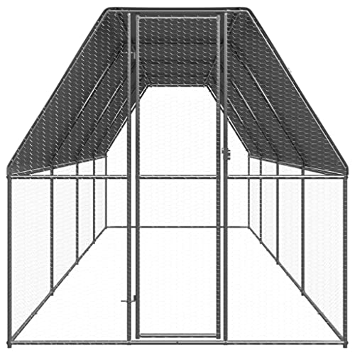 Wenjingqi-3154373 Hühnerstall für den Außenbereich, verzinkt, 2 x 8 x 2 m von Genérico