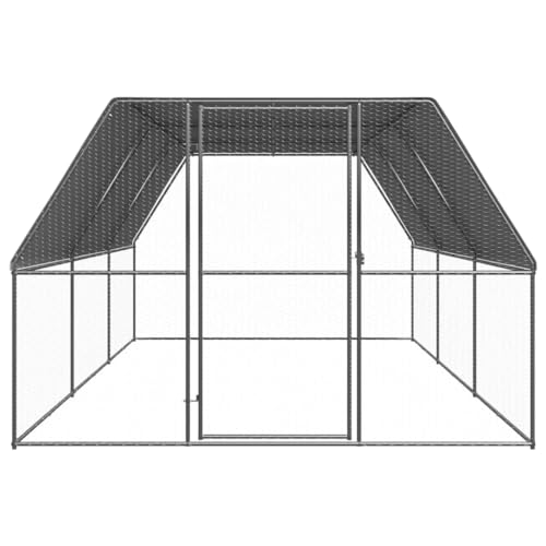 Wenjingqi-3154377 Hühnerstall für den Außenbereich, verzinkt, 3 x 6 x 2 m von Genérico