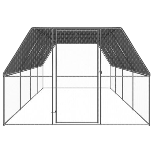 Wenjingqi-3154378 Hühnerstall für den Außenbereich, verzinkt, 3 x 8 x 2 m von Genérico