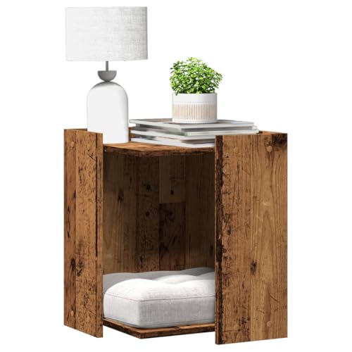 Wenjingqi-857749 Katzentoilette aus Holz, Alttechnik, 42 x 42 x 51 cm von Genérico