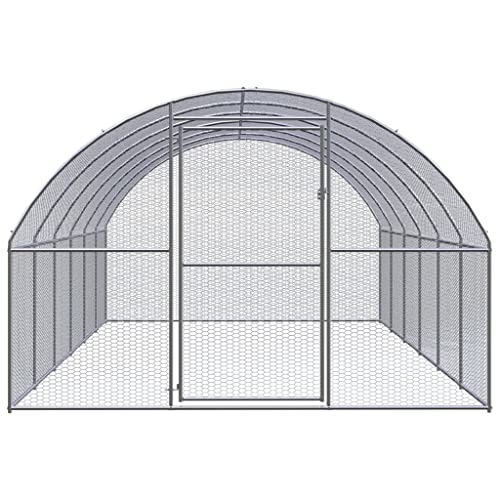 wenjingqi-3095465 Hühnerstall für den Außenbereich, verzinkt, 3 x 6 x 2 m von Genérico