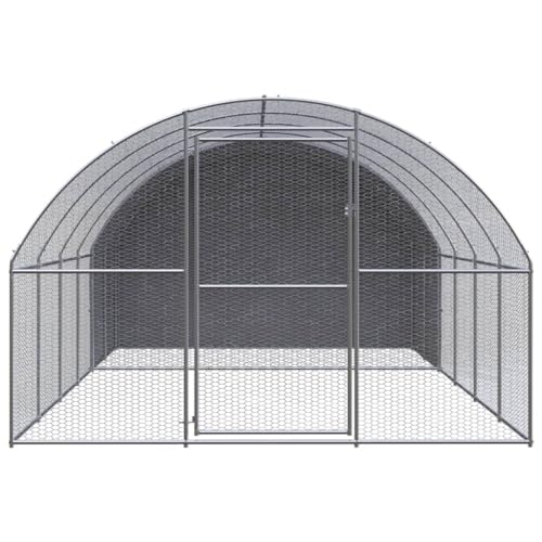 wenjingqi-3095473 Hühnerstall für den Außenbereich, verzinkt, 3 x 4 x 2 m von Genérico