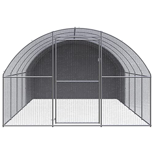 wenjingqi-3095474 Hühnerstall für den Außenbereich, verzinkt, 3 x 6 x 2 m von Genérico