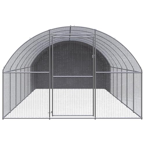 wenjingqi-3095475 Hühnerstall für den Außenbereich, verzinkt, 3 x 8 x 2 m von Genérico