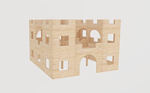 Generiq Kaninchenstall aus Holz mit Mega Fort Castle von Generiq