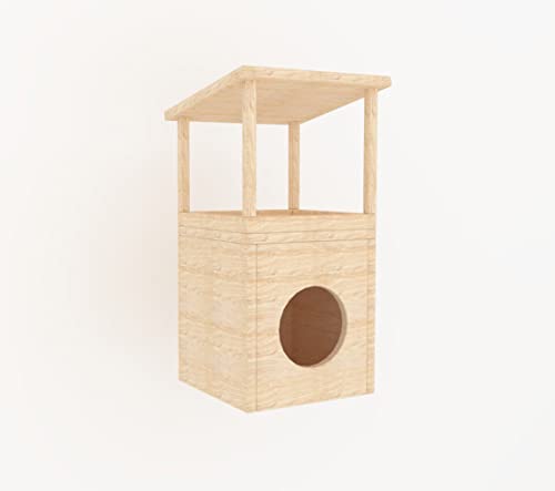 Vogelhaus für den Außenbereich, Lüftungsschlitze, Vogelfutterhaus aus Holz, passend für die meisten gängigen Hinterhof und kleinen Vögel, Geschenk für Avid-Vogelbeobachter von Generiq