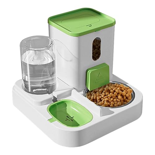 Auto Pet Feeder, Automatische Wasser- und Futterspender, große Kapazität, Schüssel Set für Katzen, Hunde, kleine Haustiere, einfach zu befüllen und zu reinigen, 29 x 30 x 20 x 20 cm von Générique