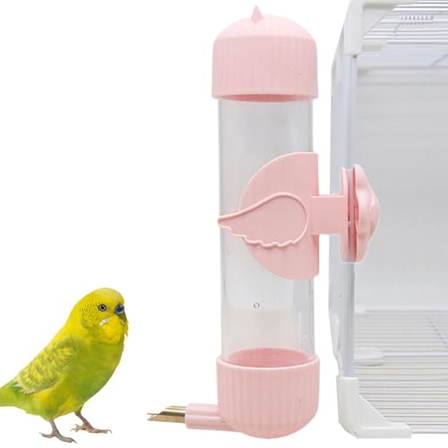 Automatic Bird Waterer, No Spill Drinking Dispenser, 4,9 x 4,7 x 24,6 cm, Easy Refill Leak Proof, Small Pet Hydration for Budgies, Cockatiels, Lovebirds, Kanarien (mehrfarbig) von Générique