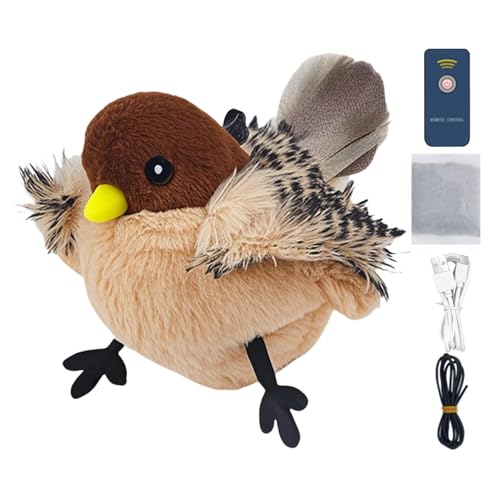 Automatic Chirping Kitten, Playful Kittens Toy, Realistic Cat Toys, Interactive Chirping Toy, Chirping Cat Toy, Realistic Kitten Toy, Flapping Bird Toy, Catnip Interactive Toy, Catnip for Kittens von Générique