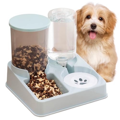 Automatischer Futter- und Wasserspender für Katzen und Hunde, 2-in-1, aus Polypropylen, 680 g, Rosa, Grün von Générique