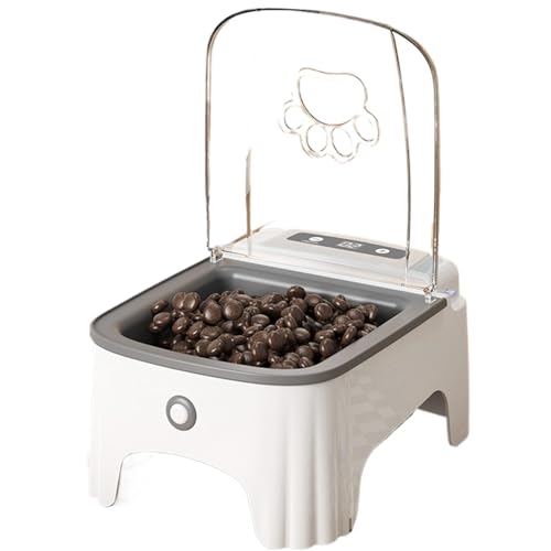 Automatischer Katzenfutter, Haustierfutterspender, Smart Sensor Technologie, Katzenfutter, Timed Animals Feeding, einfach zu verwenden, 23 x 17 x 11,5 cm, Grau und Pink von Générique