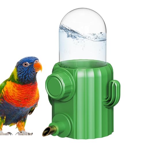 Automatischer Vogelwasserspender, Kaktus Parrot Feeder, Leak-Proof Parakeet Drinker, Easy Refill System, 500 ml Kapazität, ideal für Cockatiel, Lovebirds, Kanaren, Indoor & Outdoor von Générique