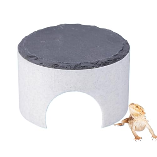 Bearded Dragon Hides, Turtle Basking Shelter, Printing Reptile Hide Cave, Natural Schildkröte Basking Pet Nest, Schildkröte Hide for Reptilien, Decorative Reptile Shelter, Reptile Hide Cave for von Générique