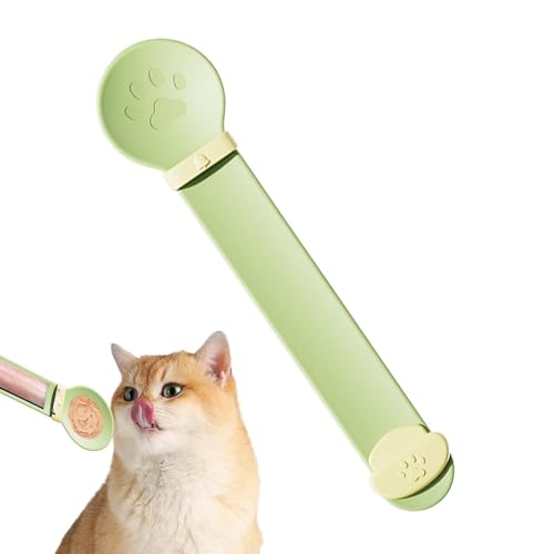 Bisque Cat Feeder, Liquid Cat Scoop, Sliding Cat Feeder, Squeezer Spoon Cat, Cat Snack Dispenser, Lickable Snack Feeder, Cat Food Dispenser, Portable Cat Feeder, Sliding Snack Spoon, von Générique