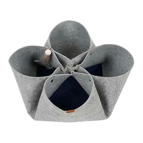 Box Shape Kitten Tunnel, Felt Tunnel für Katzen, Kitten Tunnel Toy Ball, tragbar Kitten Tunnel, interaktive Cat Playground Toys, Cat Tunnel Small Cats, Large Cat Tunnel Bed, Tunnel Höhle für Katzen von Générique