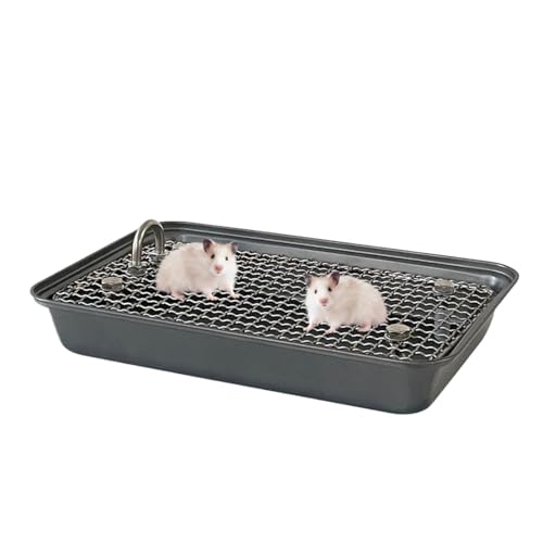 Bunny Litter Box, abnehmbarer Eck-Töpfchentrainer, wiederverwendbare Litter Bedding Box mit Edelstahlgitter, Hasenkäfig, Zubehör 29,9 x 17,8 x 2,7 cm für Zuhause von Générique