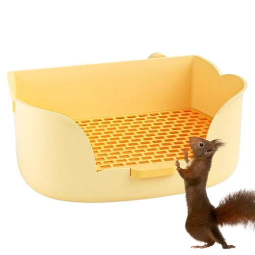 Bunny Toilette, große Litterbox, halbgeschlossene Litterbox, Spray-Proof Potty, Small Animal Training CR, Bunny Litterings Pans Gold Hygienische Verwendung von Générique