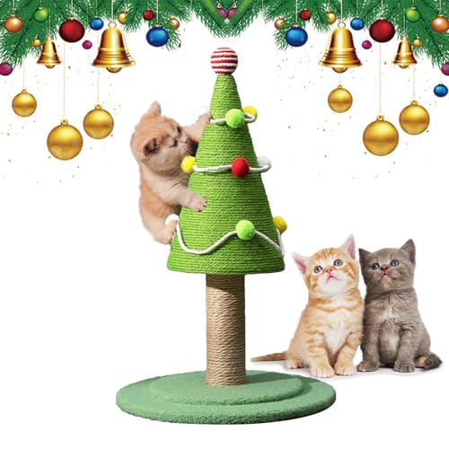 Cartoon Christmas Tree | Christmas Tree Scratching Post | Cartoon Cat Scratch Tree | Natural Sisal Scratching Board | Aesthetic Holiday Tree Ornaments for Kittens and Indoor Cats von Générique