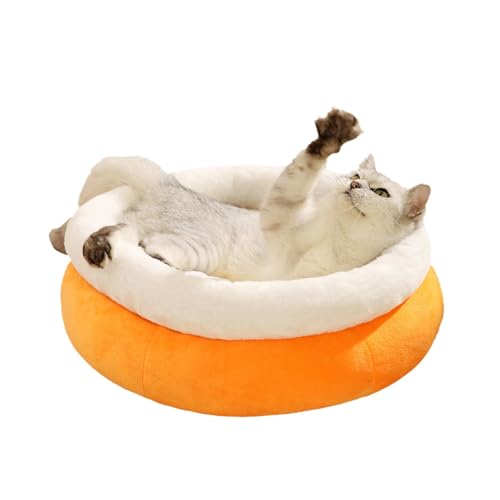 Cat Bed Cave – Kleines Hundebett, Winter-Katzenbett, Hundehöhle | Puppy Cave House, weiches Katzenbett mit luxuriösem Plüschschlafsack für Welpen, Haustiere von Générique