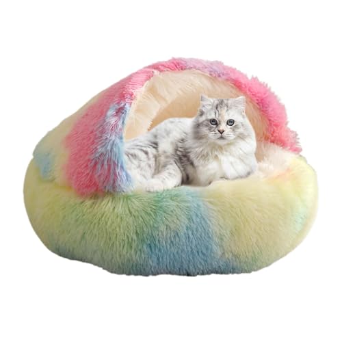 Cat Beds, abnehmbares Cozy Cat Bed, 15,75 x 19,69 Zoll, Indoor Pet House, feine Verarbeitung, stabile Unterseite und leicht zu transportieren für Haustiere oder Kittens, mehrfarbig von Générique