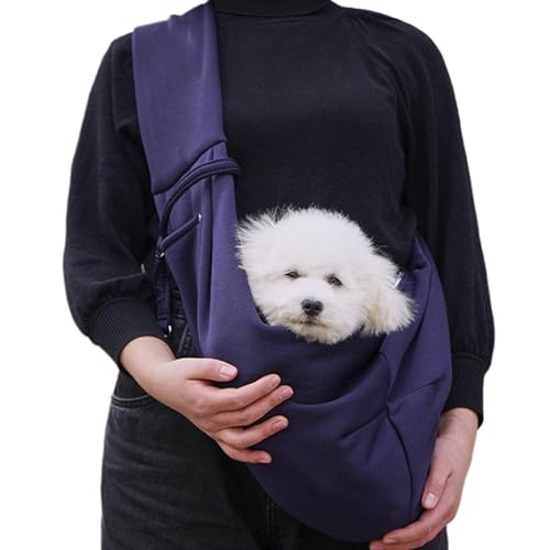 🚗 Cat Sling Carrier, wendbare Katzentransporttasche, Purse, Puppy Chest Purse, Reversible Pet Sling Bag Bequeme Puppy Chest Carrier für kleine Hunde 35 x 30 x 4 cm / 13,78 x 11,81 x 1,57 Zoll von Générique