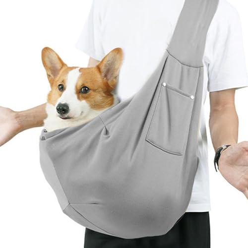 🚗 Cat Sling Carrier, wendbare Katzentransporttasche, Purse, Puppy Chest Purse, Reversible Pet Sling Bag Bequeme Puppy Chest Carrier für kleine Hunde 35 x 30 x 4 cm / 13,78 x 11,81 x 1,57 Zoll von Générique