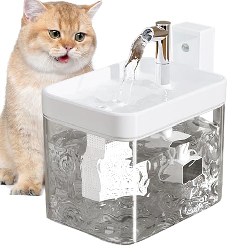 Cat Water Fountain | 1,5 l automatischer Wasserspender für Katzen und Hunde | leiser Trinkbrunnen für Haustiere | Leicht zu reinigen mit austauschbarem Filter von Générique