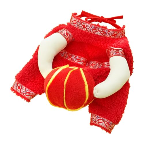 Chinesisches New Year Kostüm, Lunar New Year Dog Clothes, Pet Cosplay Kostüm, New Year Pet Dress Up, Lunar New Year Dog Clothes Chinese New Year Pet Kostüm für Hunde mit Wintermantel von Générique