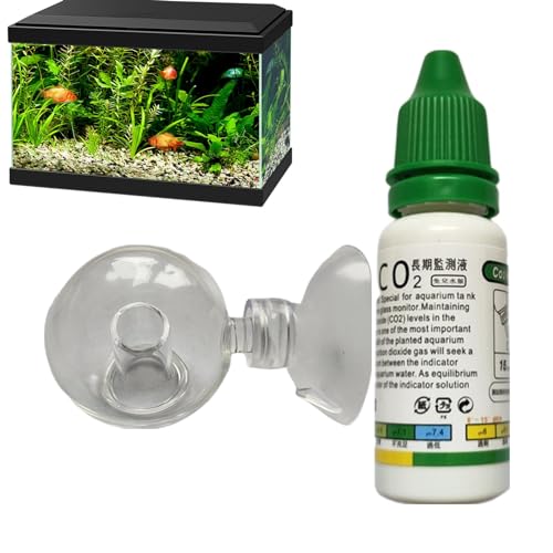 Co2-Checker für Aquarium | Kohlendioxid-pH-Tester für Aquarium | Co2-Checker für Aquatik, Co2-Set für Aquarien, transparent, für bepflanzte Aquarien, Aquarien, von Générique