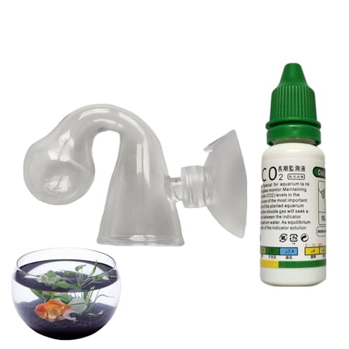 Co2-Fall-Control-Lösung für die Wasserumgebung, CO2-Tropfen-Glasprüfer, CO2-Wasserfallprüfer, transparentes Aquarium-Test-Kit für Reservo-Tests von Générique