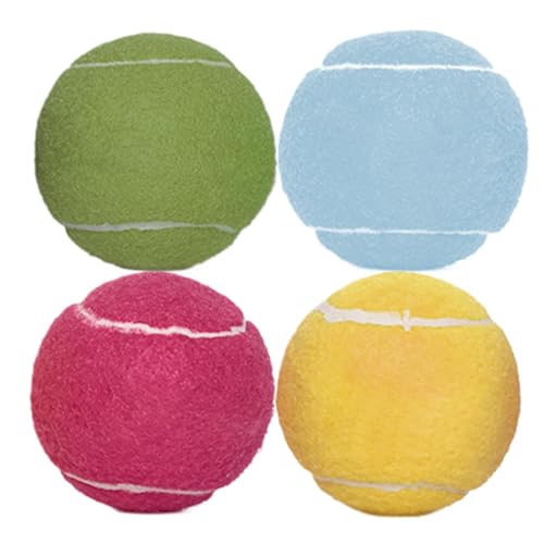 Dog Balls für Aggressive Chewers, Dog Chew Toys Squeaky Toys, 4 x Puppy Chew Toys, interaktives Hundespielzeug, Dog Fetch Ball, Quietschball für Hundetraining, Hundetraining, Chew Ball, Puppy Chew von Générique