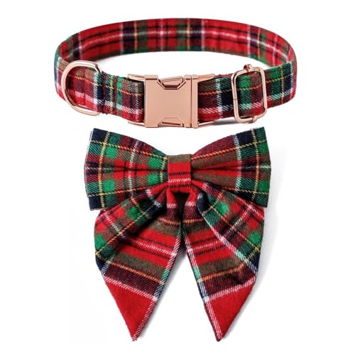 Dog Bow Tie, Plaid Bowknot Dog Collars, Adjustable Holiday Dog Collars, Cute Bow Tie Dog Collars, Dogs Bow Tie for Puppy, Pet Bow Tie Collars, Dog Collar with Bow Tie, Adjustable Bowtie Dog Collar von Générique