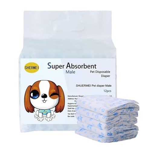 Dog Diapers, Dog Diapers Männlich, Travel Dog Pee Diapers, Männliche weibliche Dog Diapers, Best Absorbierende Dog Diapers Leakproof Dog Wraps for Outdoor Activities and for Travel von Générique