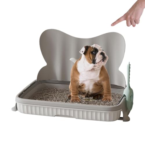 Dog Potty Tray, Dog Litter Box mit Splash Wall, Puppy Potty Training Tray, Indoor Dog Potty, Multifunctional Dog Potty, Dog Litter Tray with Splash Guard, Dog Training Pad Tray, Indoor Pet Potty, von Générique