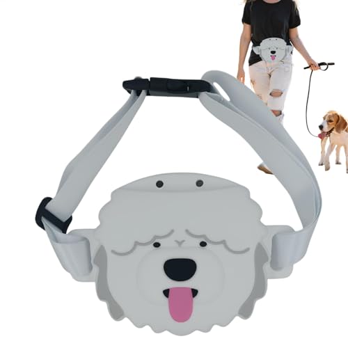 Dog Treat Trainingstasche, Silikon, Hundeform, Katze, Leak-Proof Fanny Pack, Pet Snack Magnetic Closure mit verstellbarem Gürtel, Reward Pocket für Walk Training, Silikon Dog Treat Pouch, Leak-Proof von Générique