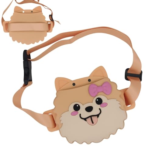 Dog Treat Trainingstasche, Silikon Dog Shape, Cat Treat Pouch, Leak-Proof Fanny Pack, Pet Snack Pouch, Magnetic Closure, Adjustable Belt, Reward Pocket, Walk Training Pouch, Training Treats, tragbar von Générique