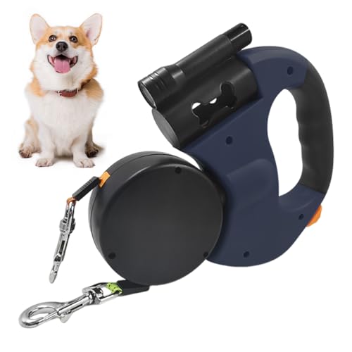 Doppelter Clip für Hunde – Zugleine mit LED-Beleuchtung – einziehbares Zubehör für kleine und mittlere Größen – ideal für Reisen und Nachtausflüge Doppelter Clip für Hunde – Zugleine mit LED-Beleuchtung – einziehbares Zubehör für kleine und mittlere Größen – ideal für Reisen und Nachtausflüge von Générique