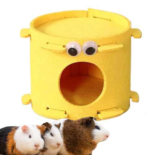 Dwarf Hamster Shelter, Bee Design Felt Small Animal Bed, 5,31 Zoll Chinchilla House für Käfig, Hedgehog Resting Cave, Cozy Warm Nest for All Seasons, Pet Sleep Space von Générique