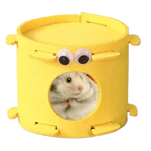 Dwarf Hamster Shelter, Bee Design Felt Small Animal Bed, Cozy Chinchilla House for Cage Hedgehog Resting Cave, Four Seasons Warm Nest, Soft & Comfortable, Ideal Pets, Provides A Safe and Snug Space von Générique