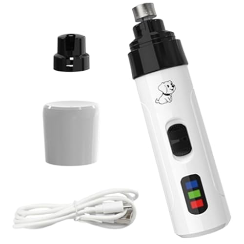 Electric Dog Nageltrimmer, USB, wiederaufladbar, für Haustiere, geräuscharm, rauscharm, rauscharm, für kleine, mittelgroße Hunde, Katzen, 480 Minuten von Générique