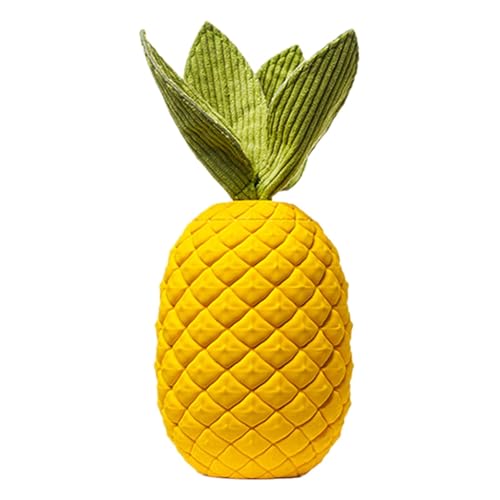 Entzückendes Pineapple Dog Toy, Treat Dispensing Dog Toys, Natural Rubber Squeaky Indestructible Dog Chew Toys, Squeaky Dog Chew Toy, Tough Dog Puzzle Toys Treat Dispensing for Small Medium Large Dog von Générique