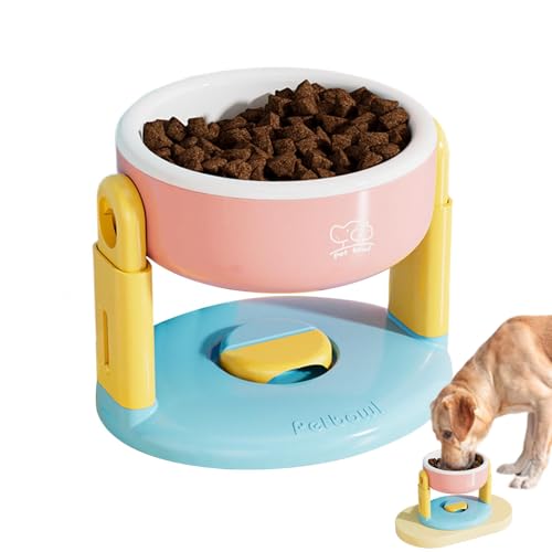 Erhöhte Katzenfutterschüssel, Raised Water Bowls, verstellbare Höhenfutter, Tilted Anti-Vomiting Pet Feeding Bowl mit Saugbecher für Katzen und kleine Hunde von Générique