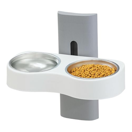 Feeding Bowls for Cats, Height Adjustable Cat Feeding Bowls, Double Cat Feeding Bowls, Pet Feeding Bowls for Cats, Cat Water Bowls for Neck Protection, Adjustable Cat Food and Water Bowls von Générique