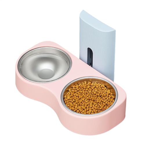 Feeding Bowls for Cats, Height Adjustable Cat Feeding Bowls, Double Cat Feeding Bowls, Pet Feeding Bowls for Cats, Cat Water Bowls for Neck Protection, Adjustable Cat Food and Water Bowls von Générique