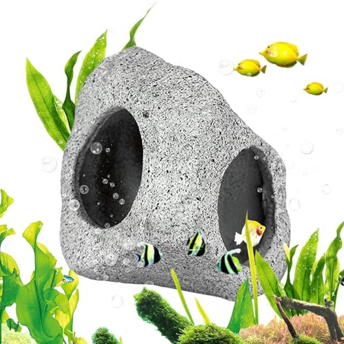 Fish Tank Hideaway, Turtle Cave Hiding Rock, 9 x 8 x 8,5 cm, künstliche Ornamente, natürlich, unscathed Aquarium-Dekoration, Landschaftsbau, Shrimp House für Aquatic Pets von Générique